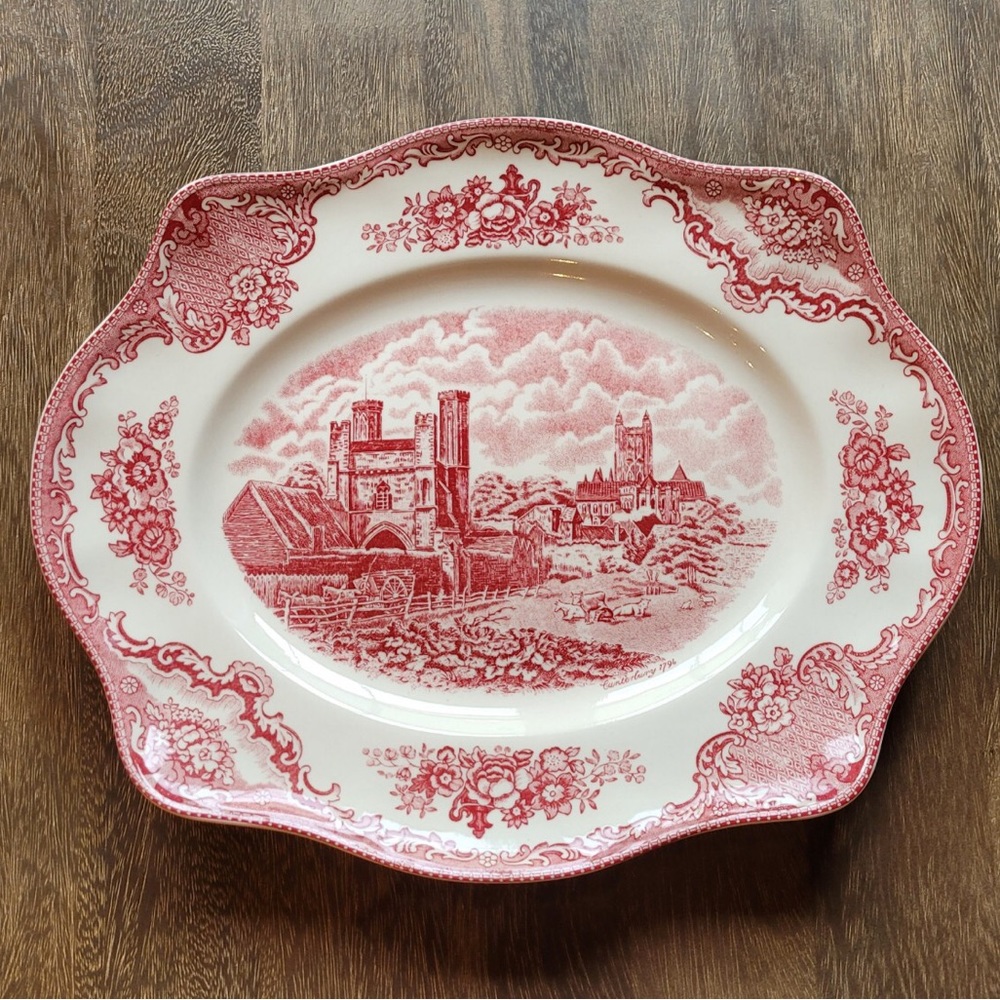 Johnson Bros Platter with Castle Pattern